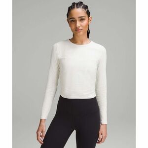 Lululemon All It Takes Ribbed Nulu Long-Sleeve Shirt In Bone